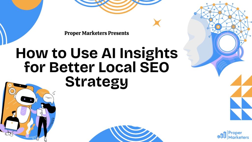 Local SEO AI insights illustrated through automation tools, data analysis, and AI-driven strategies to improve local search visibility